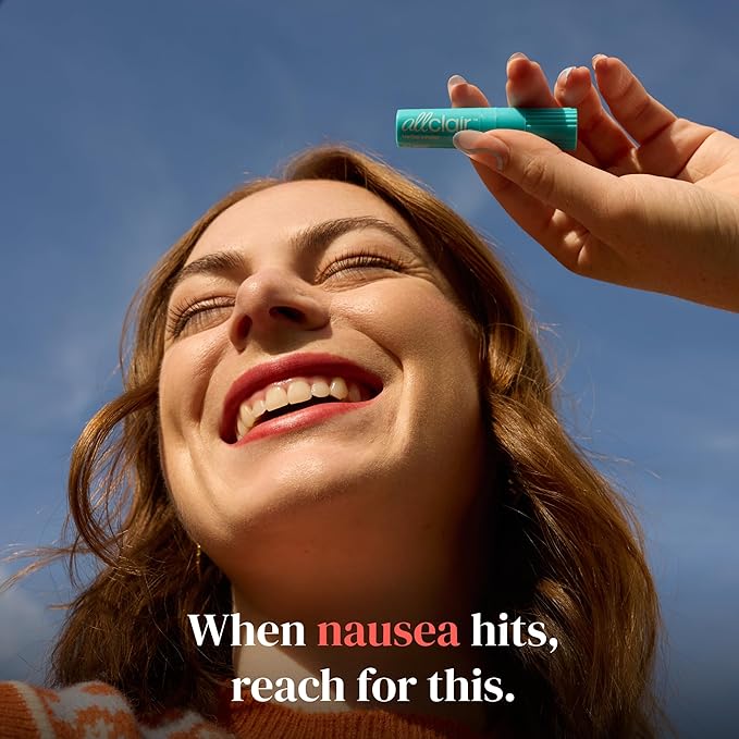 Allclair Nausea Relief Inhaler for Motion & Morning Sickness – Fast-Acting, Non-Drowsy, Natural Alternative to Pills & Patches, Travel Essential (2 Inhalers)