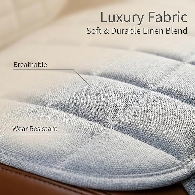 Suninbox Linen Seat Covers for Car, Bottom Car Seat Covers,Universal Driver Seat Cushion,Car Seat Pad[Gray]