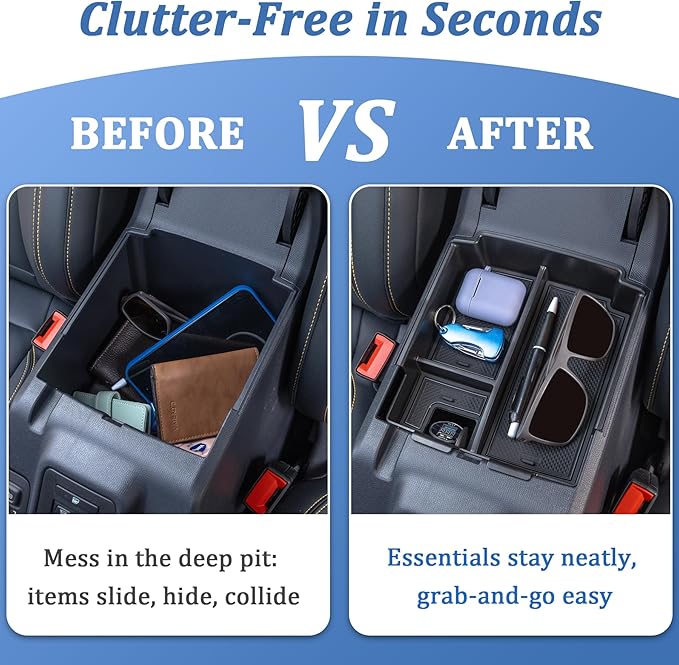 TOPINSTALL 2025+ Upgraded Tray Compatible with Ford Bronco 2025 2026 4-Door Automatic Transmission, Full Size Bronco Console Organizer (NOT for Manual & 2-Door & Sport Model)