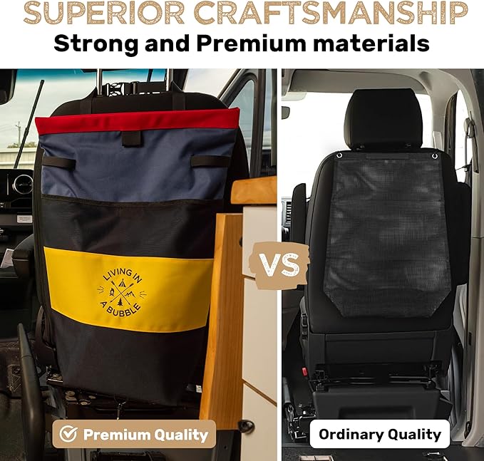 Living in a Bubble Wet Dry Laundry Bag – Portable Waterproof Laundry Hamper for RV, Campervan & Travel – Foldable Clothes Organizer with Separate Wet & Dry Compartments
