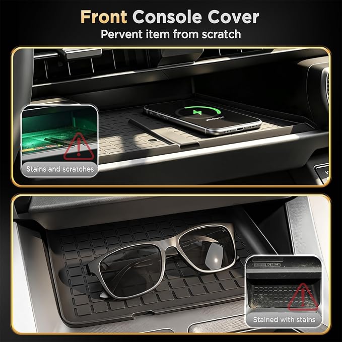 5PCS for Toyota RAV4 2026 Center Console Organizer Armrest Divider Wireless Charging Pad Cup Holder for Toyota RAV4 Accessories 2026(Not for Limited)