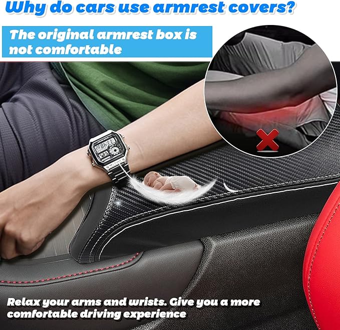 SHAOHAO 2023 RDX Armrest Cover for 2022 2023 Acura RDX Center Console Cover, Middle Console Lid Cover 2023 RDX Armrest Seat Box Protector Pad Elbow Arm Rest Cushion for 2022 2023 Acura RDX