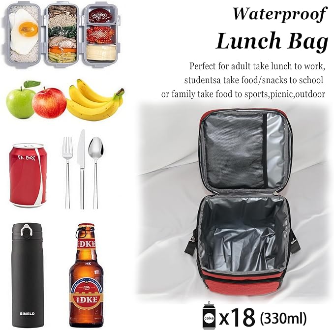 TuErcao Insulated Cooler Bag 6/24 Can Collapsible Leakproof Soft Sided Cooler for Car, Portable Foldable Small Ice Chest for Beach Camping Picnic Travel, 5/15qt Lunch Box for Men Work