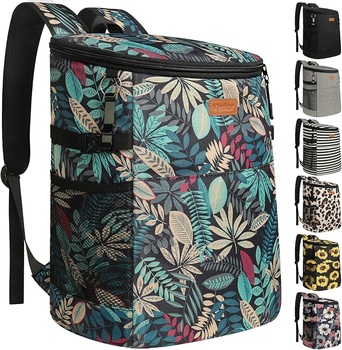 Camping Cooler Backpack 30 45 Cans, Soft Backpack Coolers Insulated Leak Proof Travel Cooler Bag Waterproof Lunch Picnic Beach Work Trip Thermal Bag Drink Beverage Beer Bag Cooler