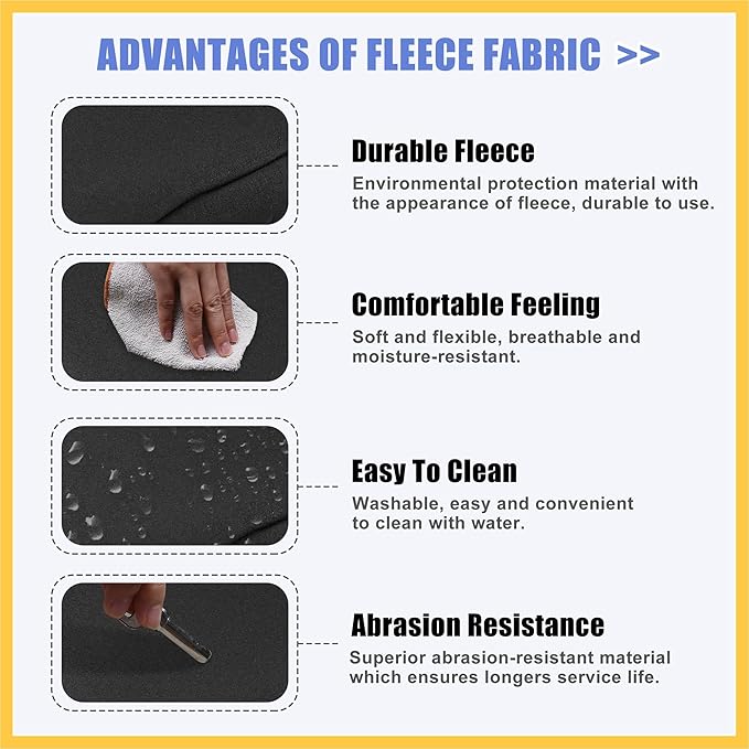 Car Center Console Armrest Cover for Ford for Ranger 2019-2023 Neoprene Interior Arm Rest Cover Elbow Cushion Pad Black Auto Replacement Parts
