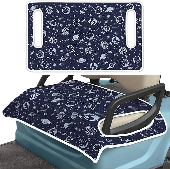 Blue Golf Cart Seat Covers, Golf Cart Seat Towel Blanket Club Car for Golf Lover, Golf Cart Accessories, Keep Seat Comfortable and Cool for 2-Seat Golfs Carts, Gifts for Christmas Thanksgiving