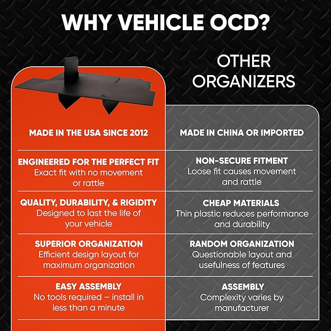 Vehicle OCD – Glove Box Organizer for Toyota Tacoma (2024-2026) – Made in USA - SLX183