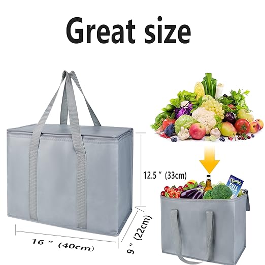 musbus 2 pk Insulated Car Organizer - Collapsible, Multi-Compartment Automotive SUV Trunk Organizer for Storage w/Adjustable Straps - Truck & Car Accessories for Women and Men Grey, gyay