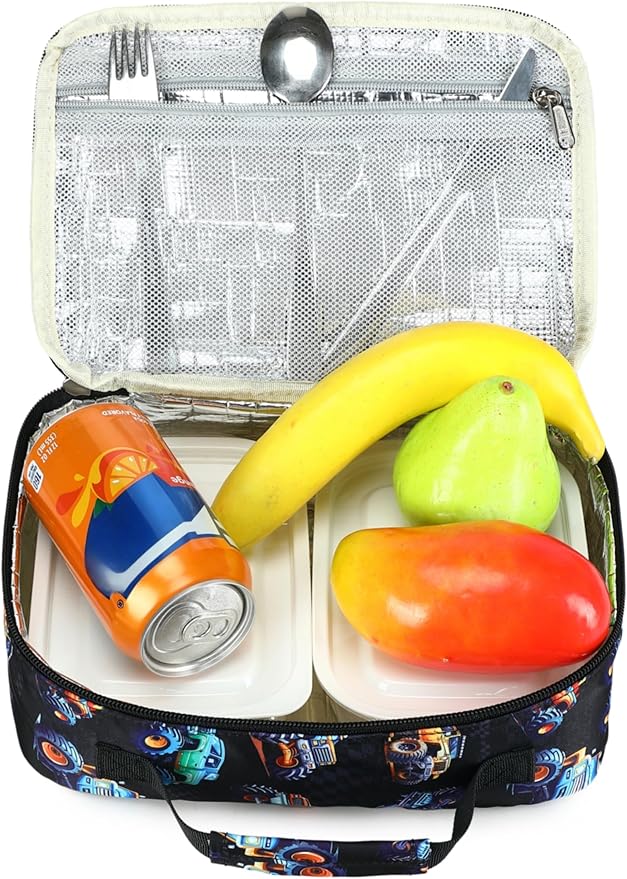 CAMTOP Lunch Box Kids Boys Insulated Lunch Cooler Bag Reusable Lunch Tote Kit for School Travel