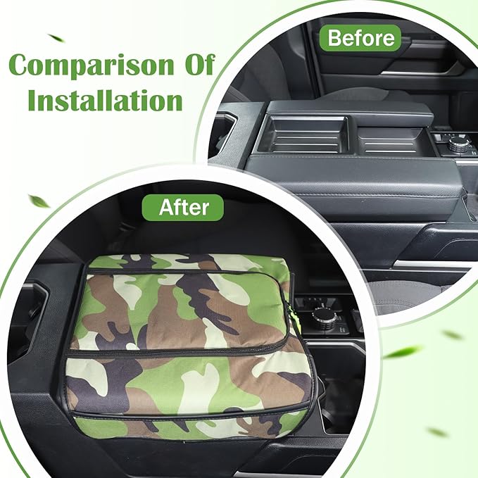 Center Console Armrest Cover Protector Pad Compatible with Toyota Tundra Sequoia 2022-2025 Leather Car Console Armrest Seat Cushion Waterproof Armrest Cushion Lid Interior Accessories (Style I)