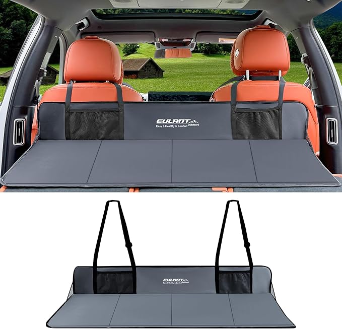Portable Air Mattresses for Sleeping,Car Rear Seat Mattress Extension Plate,Folding Car Bed Mattress,Increase Travel Trunk Space & Car Bed Camping Space for Car/SUV/Model Y/3-Camping Essential ﻿