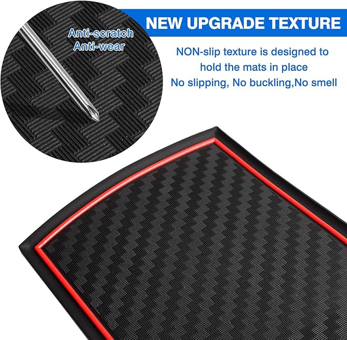 Autorder Center Console Organizer for Hyundai Kona 2018-2021 2022 2023 Accessories Armrest Storage Box Secondary Insert Tray with 3 Color Mats (Not for Kona EV)