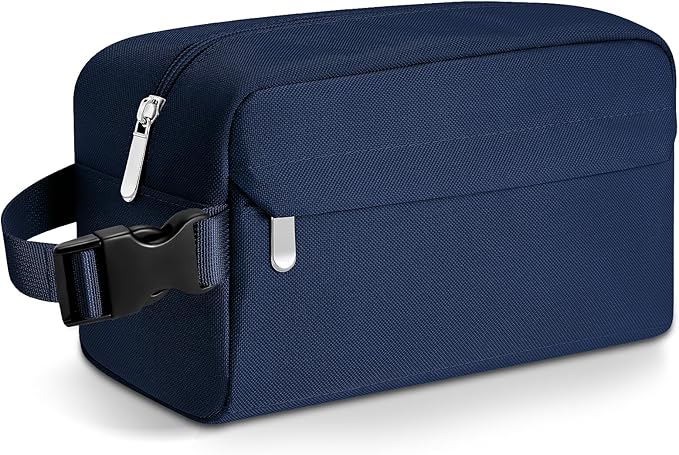 Small Insulated Snack Bag Lunch Bag for Kids Lunch Box for Women/Men, Collapsible [3L/5-Can] Reusable Lunch Bag Cooler Bag for Bottle with Handle Buckle for Work/School/Travel,Dark Blue