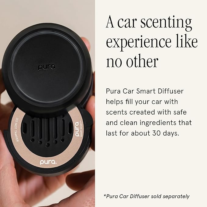 Pura Car Scent Refill - Fragrance for Pura Car Diffuser - Clean & Safe Luxury Diffuser Scent - Long-Lasting Fragrance for 30 Days of Aroma - Fall & Winter Household Essential - Cozy Cashmere