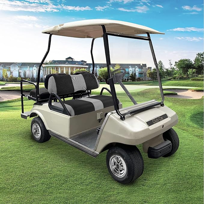 Universal DS Golf Cart Seat Covers Dress UP Older Golf Cart Durable Breathable Material Fit for Club Car DS, Easy to Install, Club CAR DS Front Seat Covers