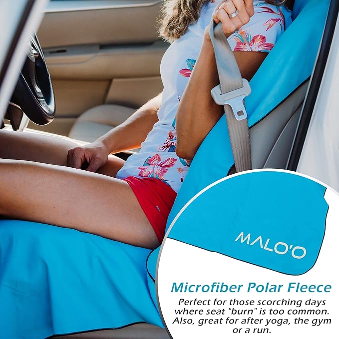 Malo’o SeatGuard Car Seat Cover Towel, Universal Seat Protector Towel for Trucks and Cars, Heavy Duty Seat Cover for Sports Gear, Dogs and Wet Clothing, Blue