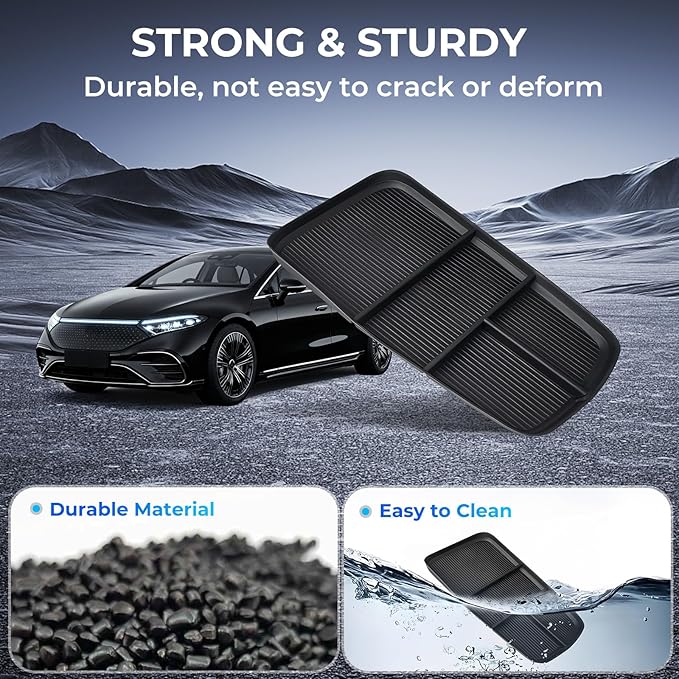 Lower Center Console Organizer Storage Tray for Mercedes Benz EQS 450+ 400 580 AMG SUV/EQE 350 350+ 500, Interior Accessories Insert Storage Tray for 2026 2025 2024 2023 EQS/EQE, Black