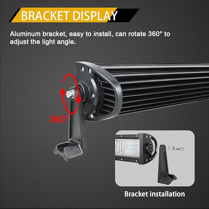 AUXTINGS 22 inch 270W Curved Triple Row LED Light Bar Work Light Spot Flood Beam with Wiring Harness kit Switch for Trucks Tractor 4X4 Jeep Boat Off Road Auto Fog Driving Lamp 12V 24V Waterproof IP67