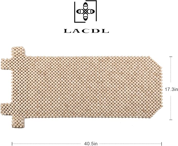 LACDL Beaded Car Seat Covers for Cars, Cooling Bead Seat Cover for Trucks & SUVs - Auto Ventilated Seat Cooler Pad, Natural Wood Breathable Beads - Sweat Protector for Summer, Burlywood