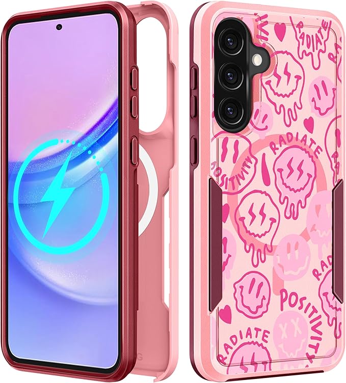 for Samsung Galaxy A36 5G Phone Case - Compatible with MagSafe Women Girls Cute Magnetic Protective Cover Girly Unique Fashion Heavy Duty Shockproof Design for Samsung A36 5G Cases 6.7"