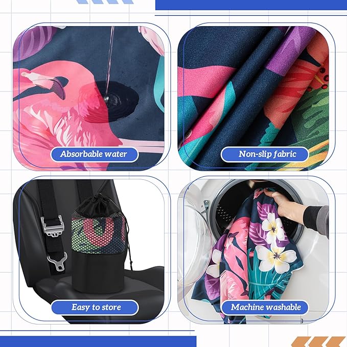 1 Pack Car Seat Towel Covers with Storage Bag 63 x 32 Inch Athletic Running Towel Seat Sweat Washable Cover Gifts for Car Outdoor Sport Activities Christmas (National Park 1)