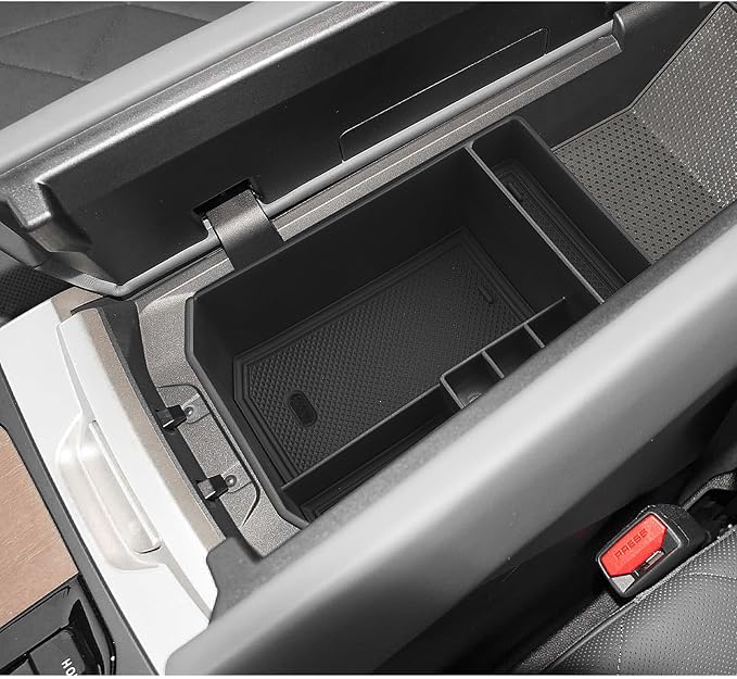 LUWU 2025 2026 B MW iX Center Console Organizer for 2022-2026 B MW iX xDrive45 xDrive60 M70 Accessories Armrest Console Storage Box Armrest Organizer Insert Tray Glove Organizer Tray ABS Material