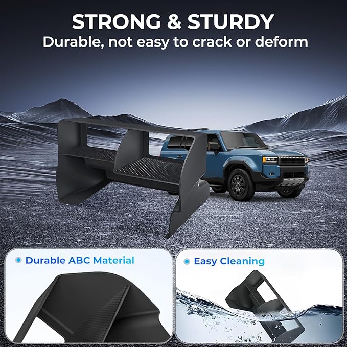 Center Console Organizer for Toyota Land Cruiser Prado 250 2026 2025 2024, Interior Accessories Storage Box Insert Tray for 2024-2026 Land Cruiser, Black