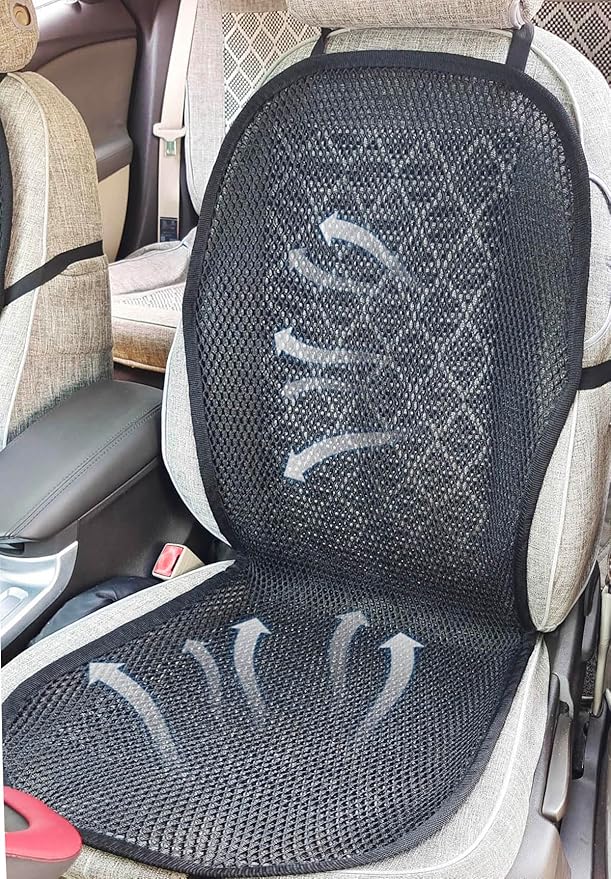 acdiac 1Pcs Summer Cooling Breathable 3D Air Mesh Car Seat Cushion Pad Cover Universal Fit for Car Truck Pickup SUV Bus Driver's Seat (Black)