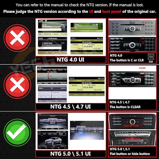 12.3 Inch Linux Car Touch Display Screen for Mercedes Benz 2016-2019 C A CLA GLA GLC Class W205 W176 C117 X156 X253 NTG5.0, Support iOS 26 CarPlay Android Auto Calls Using OEM Bluetooth