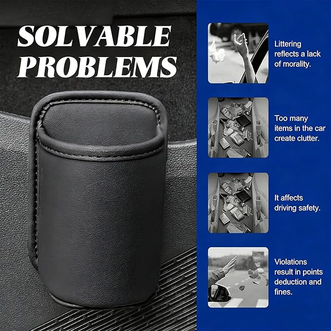 2PCS Large Car Door Cup Holder, Multifunctional Storage Bag Trash Can, Clip On Backseat Pocket Beverage Holder, Waterproof Car Cup Holder, for Water Cup Mobile Phone Change Storage Box