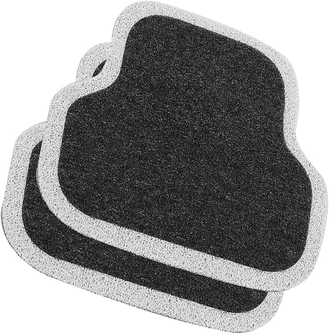 Universal 2pcs Car Floor Mats Rear Seat Non-Slip Sturdy Automotive Foot Mats with White Edge, Wear-Resistant Carpet Liners for SUV Truck Interior Protection