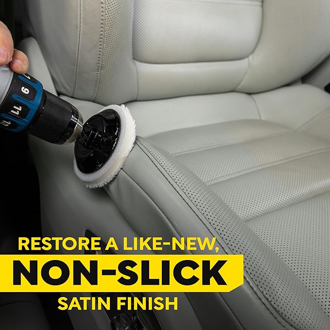 Meguiar's Leather Care Kit,This Car Care Kit Includes a Premium Car Leather Cleaner and Conditioner, Drill Backing Plate, Cleaning Disc, Microfiber to Effectively Deep Clean, Nourish & Protect, Kit