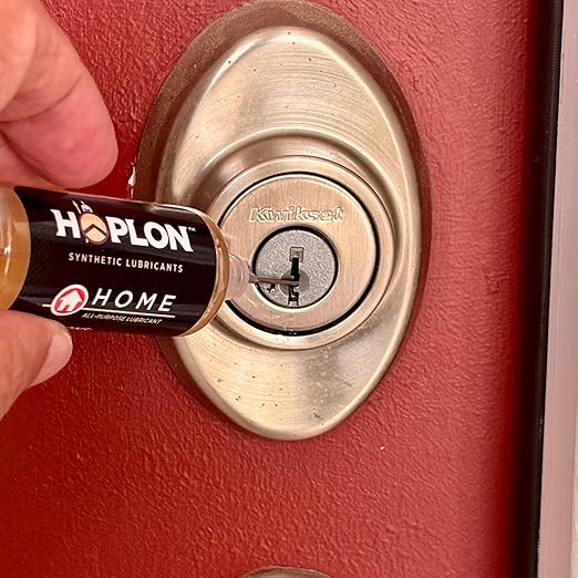 HOPLON Home Duo — 5oz Synthetic Ester Lubricant Spray & Needle, Stops Squeaks & Rust on Door Hinges, Garage Doors, Sliding Tracks, Window Frames & Door Locks, No Mess, Low Odor, Made in USA