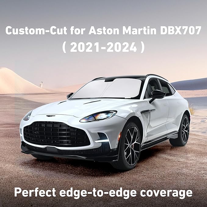 Econour Windshield Sunshade for Aston Martin DBX, DBX707 2021-2022, 2023, 2024 Sun Visor for Front Window Sun Shade Cover, UV Blocker & Protector, Car Accessories