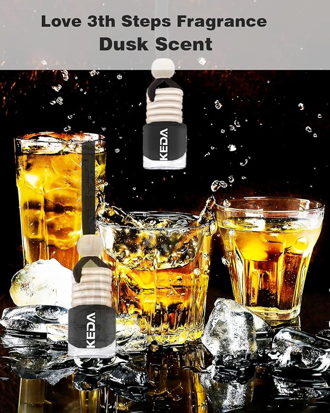Car Air Freshener 4ml Car Scents | 6pcs 45-Days Keep Fragrance | Automotive Hanging Diffuser Bottles | Remove Auto Odor Long-Lasting Fresh Air for Home Deodorize (Dusk, 6pcs)