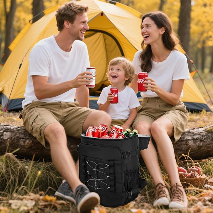 MIYCOO Cooler Backpack - 40 Cans Insulated Backpack Cooler for Men & Women, Portable 2 Leak Proof Compartments Coolers Bag for Beach Travel Picnic Lunch Hiking BBQ Camping