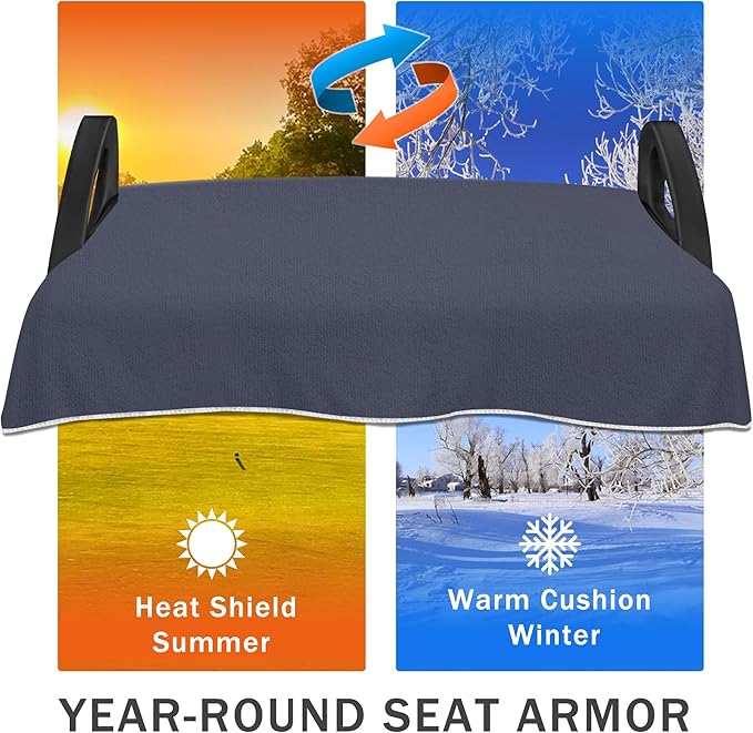 YOKYHOM Golf Cart Seat Covers for 2/4-Seater, Microfiber Seat Towel Blanket, Keeps Seats Cool, Clean & Comfortable, Fits EZGO, Club Car, Yamaha, 51"x31"