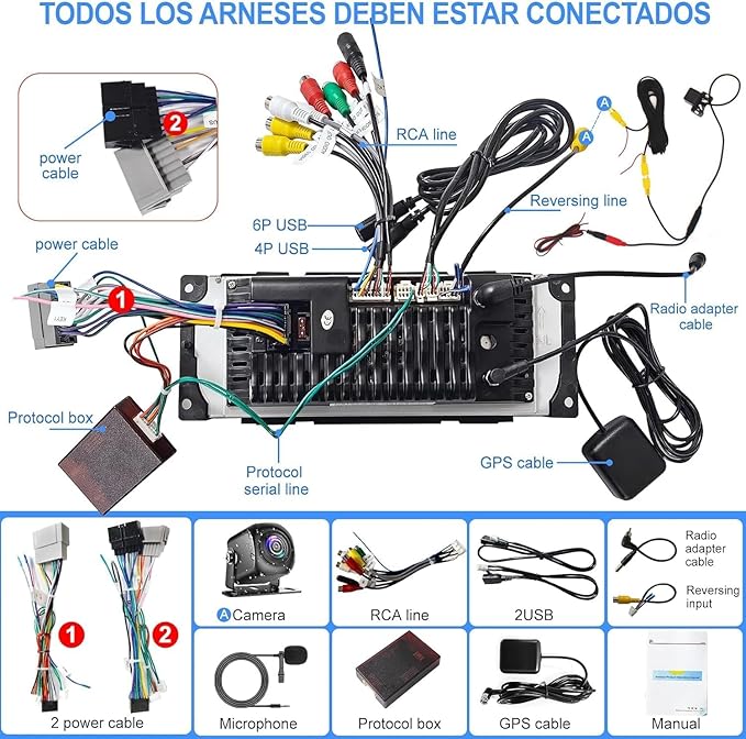 [4G+64G] Car Radio for Dodge RAM 2002 2003 2004 2005 2006, for Jeep Wrangler 2003 2004 2005 2006,Jeep Grand Cherokee 1999-2004, Support Wireless Carplay&Android Auto, 6.8 inch IPS Touchscreen