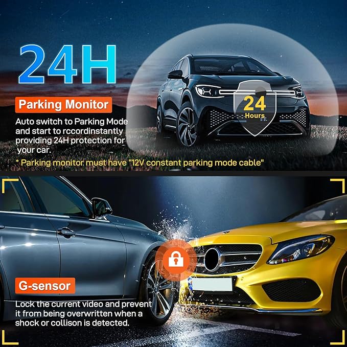 Mangoal Front 4K and Rear 1080P Dash Cam fit for Ford 1st Gen Maverick 2022-2024(Model A), XL XLT Lariat, Integrated OEM Look, UHD 2160P Video, WiFi & Free App, GPS, 128GB Card