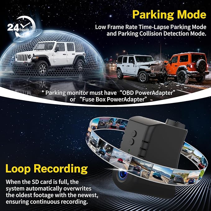 Front 4K Dash Cam Custom fit for Jeep Gladiator JT 2018 2019 2020 2021 2022 2023 2024 Mojave Overland& Wrangler JL 2018-2024 etc,OEM Look,Camera 2160P Video HDR,5.8GWiFi,GPS,Plug&Play,G-Sensor
