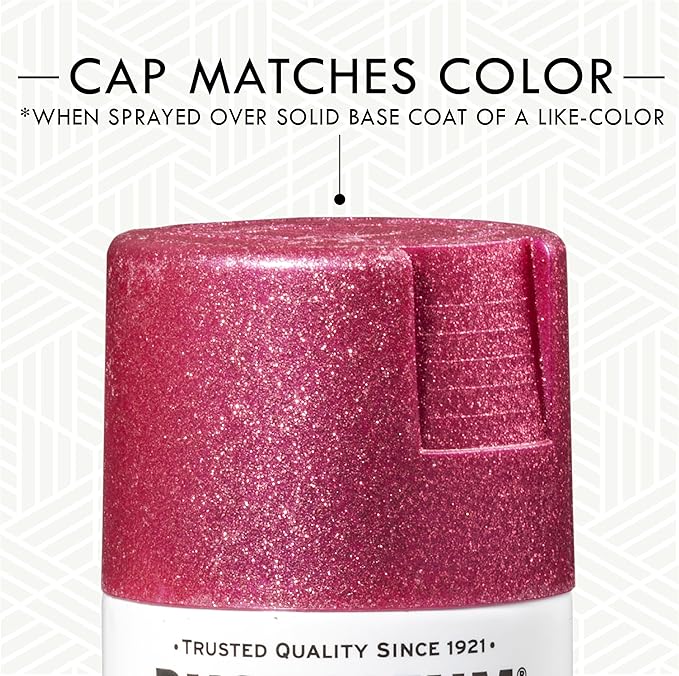 Rust-Oleum 301818 Specialty Glitter Spray Paint, 10.25 oz, Bright Pink