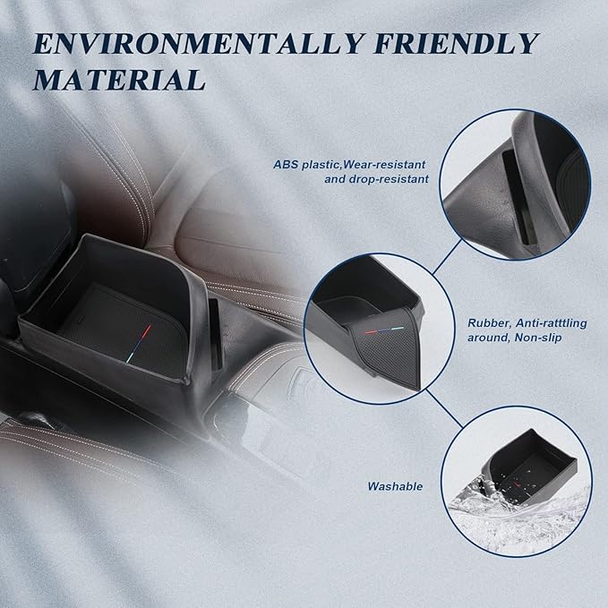 BIBIBO for BMW X1 F48 Accessories,Center Console Organizer Tray Fit for 2016-2022 BMW X1 F48 /2019-2023 X2 F39 Insert Armrest Storage Box Accessories,ABS Material, Accessories for BMW x1