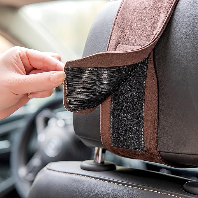 Car Headrest Pillow –Premium Memory Foam Ergonomic Car Pillow for Head Support & Comfort, Soft Washable Cover, Ideal for Long Drives and Travel