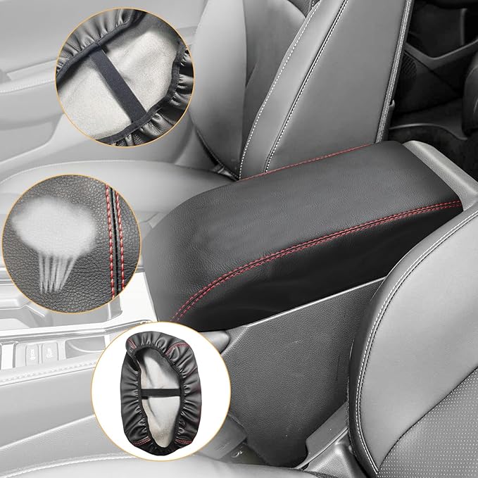 Compatible with Center Console Armrest Cover for Honda Accord 2023 2024 2025 Leather Arm Rest Storage Box Lids Cushion Protector Pad