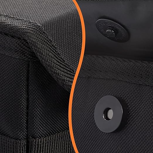 Drive - Car Trash Can - Collapsible, Leakproof Garbage Bin with 20 Trash Bags and Adjustable Strap - Car & Truck Accessories for Men and Women - Black, Large