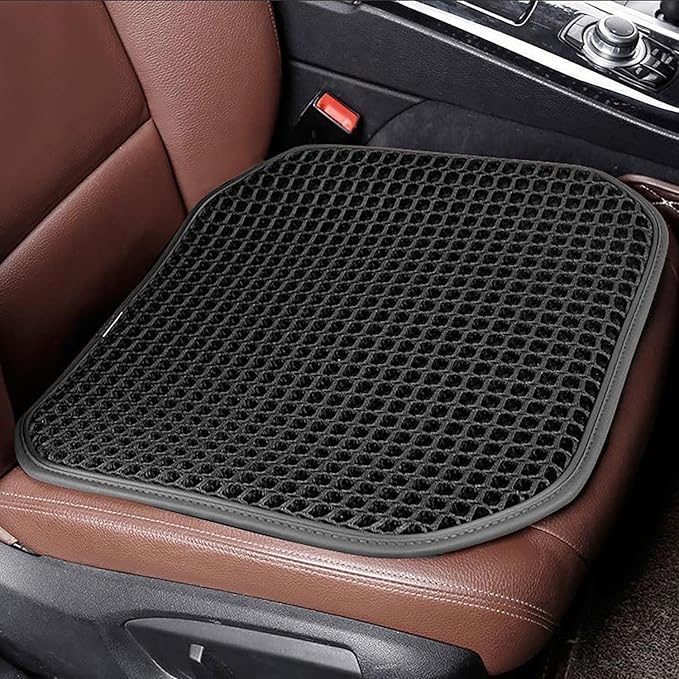 Cool and Breathable 3D air MESH car seat Cushion for Summer, Universal Ventilated Comfortable seat pad, Suitable for sedans, Vans, Pickup Trucks, and SUVs (Black seat cushion-1PCS)
