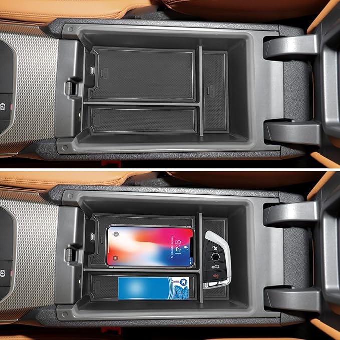Jaronx Compatible with BMW Center Console Organizer for 3 Series G20 2019-2025/4 Series G22 i4 G26 2021-2025, for BMW 3' Organizer Tray 2019-2025, i4/4' Console Storage Box 2021-2025