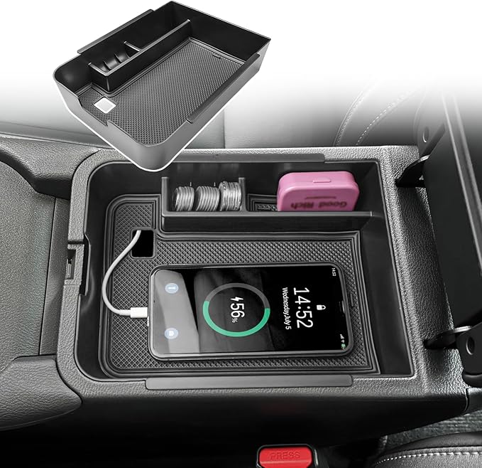 Center Console Organizer Tray Compatible with Nissan Sentra 2020 2021 2022 2023 2024 2025 Accessories, Middle Console Organizer for 2020-2025 Sentra Armrest Storage Box Coin Holder, black trim