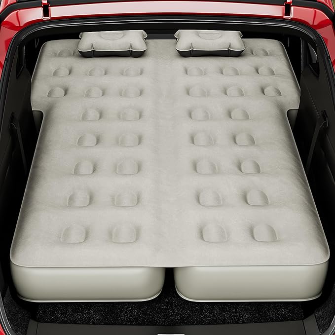 YITAHOME SUV Air Mattress with Pump, Pillows, Carry Bag & Repair Kit, 10" Inflatable Car Camping Bed for SUV, Jeep Wrangler, 4Runner & Mid-to-Large SUVs, Gray