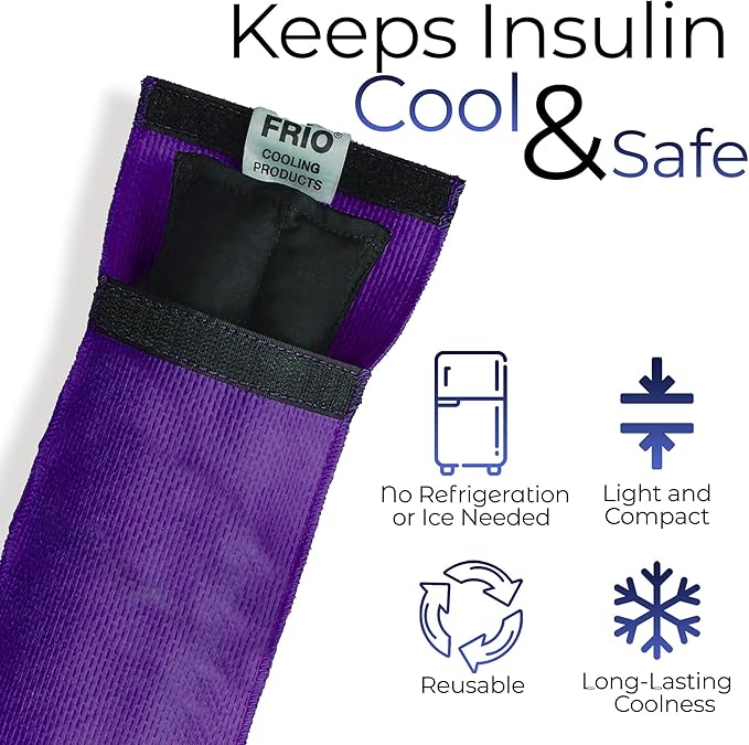 FRIO Cooling Wallet - Insulin Cooler for 45+ Hours of Stress Free On The Go - Purple - Individual